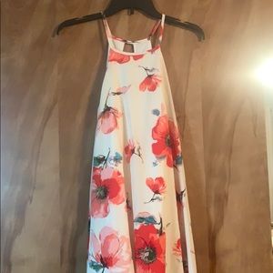 Flowery high/low dress